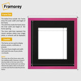 Square Size Pink Thin Matt Picture Frames With Black Mount