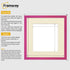 Square Size Thin Matt Pink Picture Frames With Ivory Mount