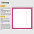 Square Size Thin Matt Pink Picture Frames With White Mount