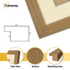 Flat Oak Picture Photo Frame Wall Art Poster Frame With Ivory Mount