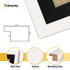 Flat White Picture Photo Frame Wall Art Poster Frame With Black Mount