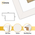 Flat White Picture Photo Frame Wall Art Poster Frame With White Mount