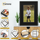Flat Black Picture Photo Frame Wall Art Poster Frame With Black Mount