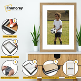 Flat Oak Picture Photo Frame Wall Art Poster Frame With White Mount