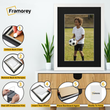 Flat White Picture Photo Frame Wall Art Poster Frame With Black Mount