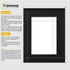 Flat Black Picture Photo Frame Wall Art Poster Frame With Black Mount