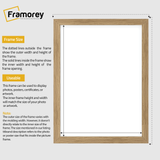 Flat Oak Picture Photo Frame Wall Art Poster Frame