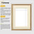 Flat Oak Picture Photo Frame Wall Art Poster Frame With Ivory Mount