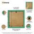 Square Size Green Picture Frame With White Mount