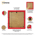 Square Size Red Picture Frame With Ivory Mount