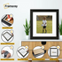Square Size Thin Ash Black Frame With White Mount