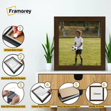 Square Size Walnut Picture Frame Wall Art Frames
