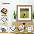 Square Size Beech Picture Frame With White Mount
