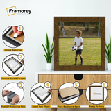 Square Size Dark Oak Picture Frame Wall Art Photo Frames