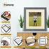 Square Dark Grey Picture Frame With Ivory Mount