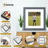 Square Dark Grey Picture Frame With White Mount
