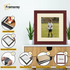 Square Size Mahogany Picture Frame With Ivory Mount