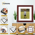 Square Size Mahogany Picture Frame With White Mount