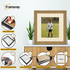 Square Size Oak Picture Frame With Ivory Mount