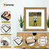 Square Size Oak Picture Frame With White Mount