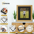 Square Size Pine Picture Frame With Black Mount