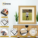 Square Size Pine Picture Frame With Ivory Mount