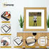 Square Size Pine Picture Frame With White Mount