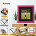 Square Size Pink Picture Frame With Black Mount