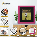 Square Size Pink Picture Frame With Black Mount
