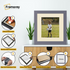 Square Size Purple Picture Frame With Ivory Mount