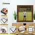 Square Size Rustic Oak Picture Frame Wall Decor Photo Frames