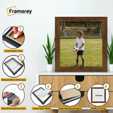 Square Size Rustic Oak Picture Frame Wall Decor Photo Frames