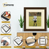 Square Size Walnut Picture Frame With Ivory Mount