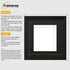 Square Size Thin Ash Black Frame With Black Mount
