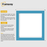 Square Size Blue Picture Frame Wall Decor Frames