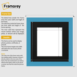 Square Blue Picture Frame with Black mount Wall Art Photo Frames