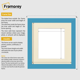 Square Blue Picture Frame with Ivory mount Wall Art Photo Frames