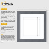 Square Dark Grey Picture Frame With White Mount