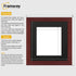 Square Size Mahogany Picture Frame With Black Mount