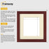 Square Size Mahogany Picture Frame With Ivory Mount