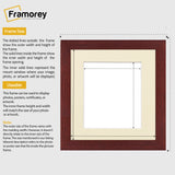Square Size Mahogany Picture Frame With Ivory Mount