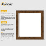 Square Size Rustic Oak Picture Frame Wall Decor Photo Frames