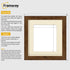 Square Size Rustic Oak Picture Frame With Ivory Mount