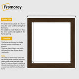 Square Size Walnut Picture Frame Wall Art Frames