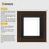 Square Size Walnut Picture Frame With Black Mount