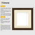 Square Size Walnut Picture Frame With Ivory Mount
