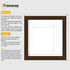Square Size Walnut Picture Frame With White Mount