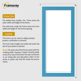 Panoramic Blue Picture Frame Wall Decor Frame