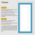 Blue Panoramic Photo Frames With White Mount Wall Decor Frame