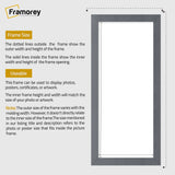 Panoramic Size Dark Grey Picture Frames Wall Decor Frame